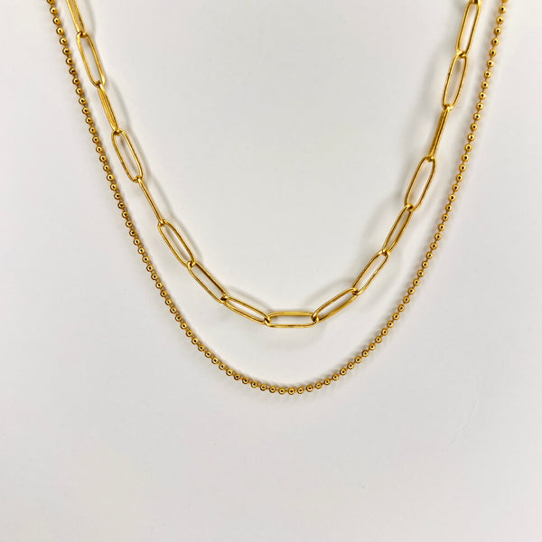 Layered Gold Chain Necklace